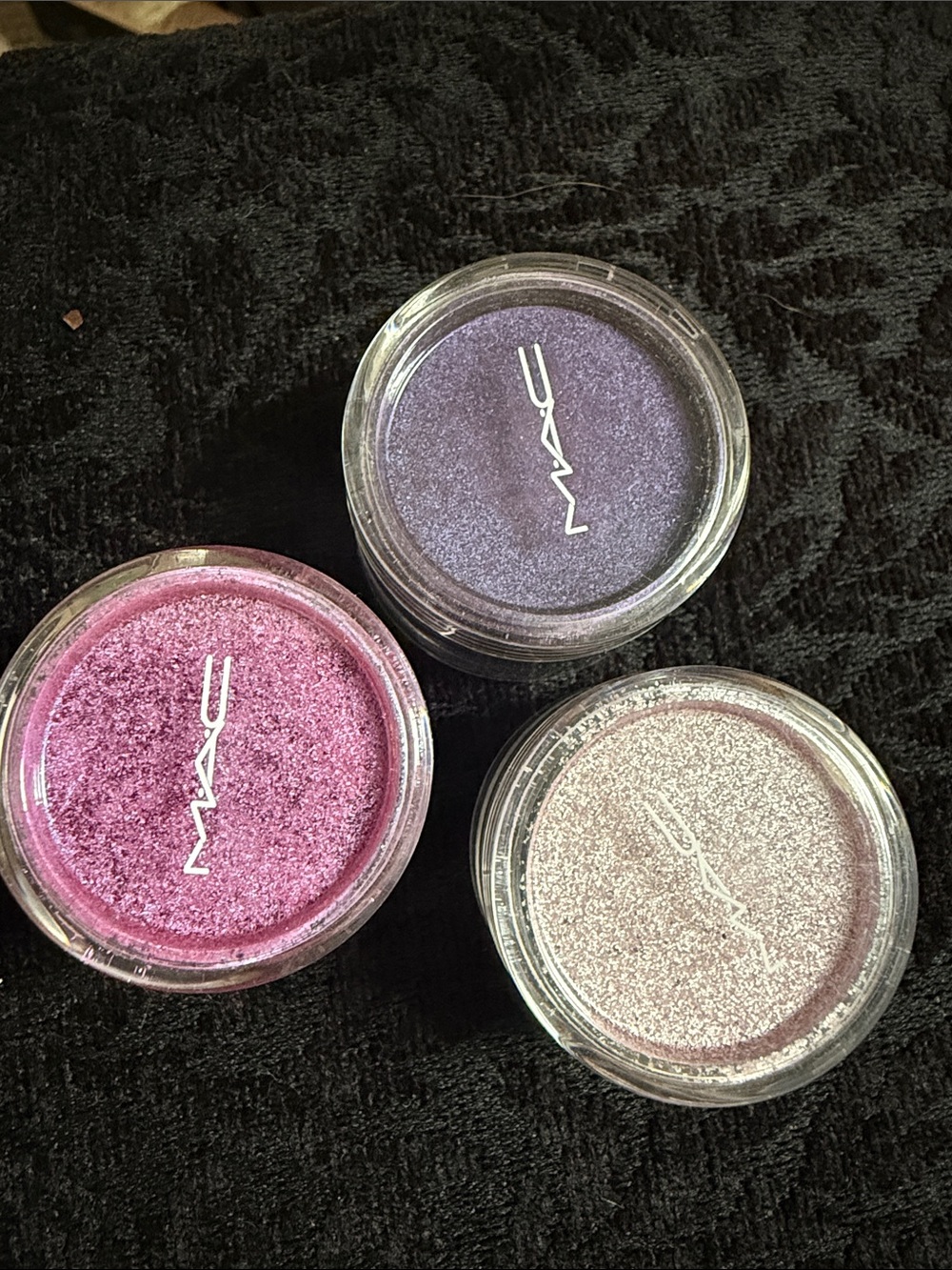 MAC Cosmetics Loose Glitter Eyeshadow Trio — Pink, Purple & Silver Shimmer